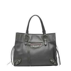 Balenciaga Paper Handbag Gray Leather